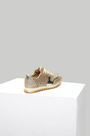 Gold Women's Sports Shoes with Staple Detail | Derimod Gold Women's Sports Shoes with Staple Detail | Derimod