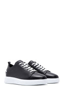 Men's Black Lace-up Leather Sneaker | Derimod Men's Black Lace-up Leather Sneaker | Derimod