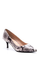 Women's Snakeskin Patterned Heeled Shoes | Derimod Women's Snakeskin Patterned Heeled Shoes | Derimod