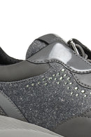 Geox Women's Grey Alleniee B Stone Detailed Sneaker | Derimod Geox Women's Grey Alleniee B Stone Detailed Sneaker | Derimod