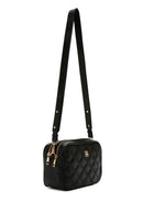 Women's Black Long Strap Quilted Crossbody Bag | Derimod Women's Black Long Strap Quilted Crossbody Bag | Derimod