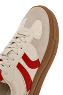 Kadın Bej Bağcıklı Kalın Tabanlı Sneaker | Derimod Kadın Bej Bağcıklı Kalın Tabanlı Sneaker | Derimod