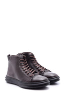 Men's Zipper Detailed Leather Boots | Derimod Men's Zipper Detailed Leather Boots | Derimod