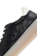 Alberto Guardiani Men's Black New Era Lace-Up Leather Sneakers | Derimod Alberto Guardiani Men's Black New Era Lace-Up Leather Sneakers | Derimod