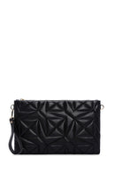 Women's Black Quilted Portfolio Bag | Derimod Women's Black Quilted Portfolio Bag | Derimod