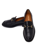 Kadın Siyah Tokalı Deri Loafer | Derimod Kadın Siyah Tokalı Deri Loafer | Derimod