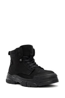 Men's Black Zippered Casual Nubuck Leather Boots | Derimod Men's Black Zippered Casual Nubuck Leather Boots | Derimod