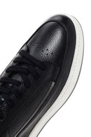 Erkek Siyah Bağcıklı Deri Sneaker | Derimod Erkek Siyah Bağcıklı Deri Sneaker | Derimod