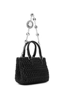 Kadın Siyah Uzun Askılı Kapitone Kol Çantası | Derimod Kadın Siyah Uzun Askılı Kapitone Kol Çantası | Derimod