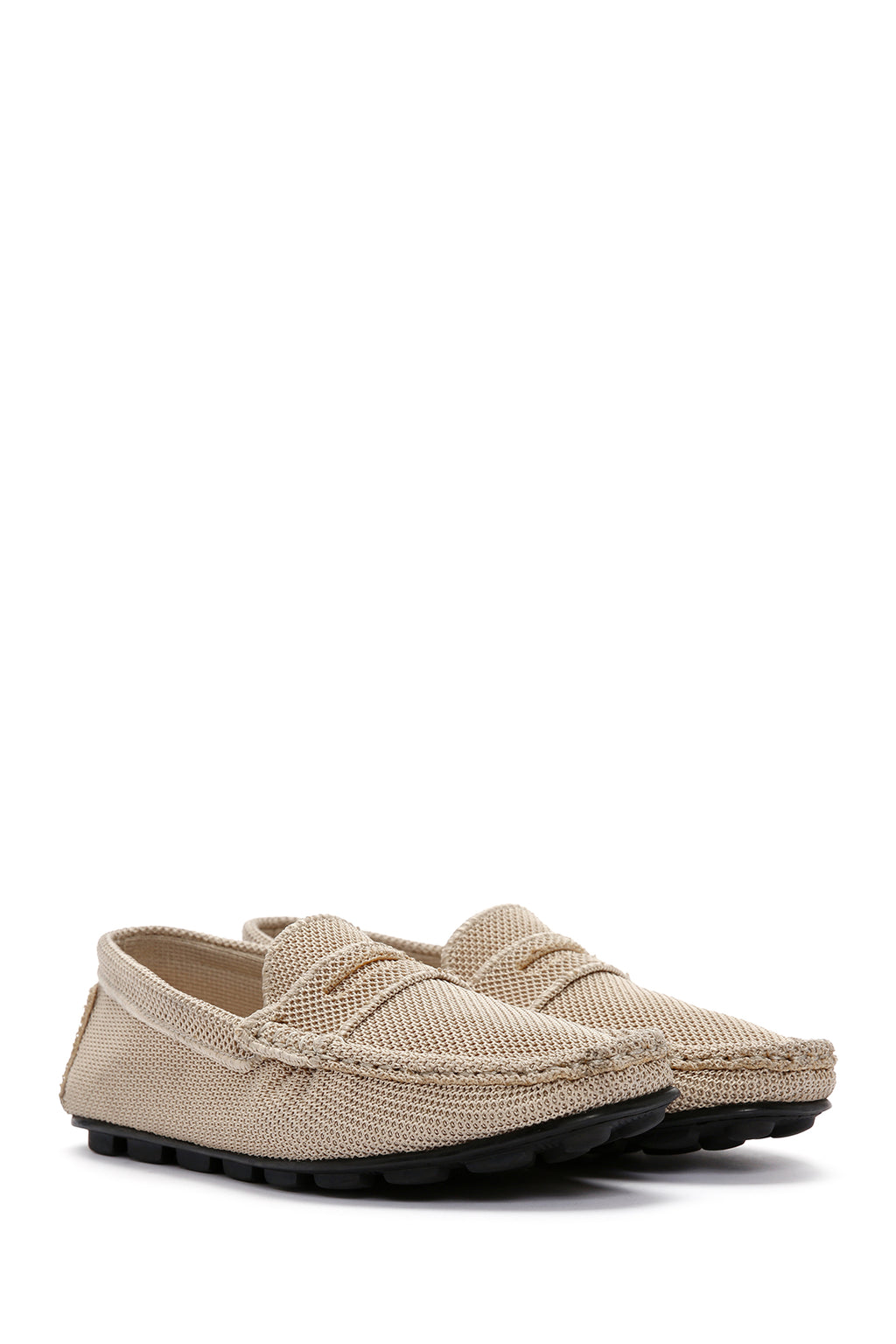 Erkek Bej Kumaş Loafer