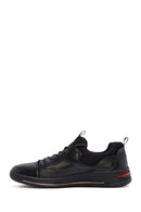Erkek Siyah Bağcıklı Deri Sneaker | Derimod Erkek Siyah Bağcıklı Deri Sneaker | Derimod