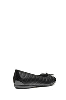 Geox Women's Black Annytah Quilted Patterned Leather Ballerina | Derimod Geox Women's Black Annytah Quilted Patterned Leather Ballerina | Derimod
