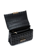 Kadın Siyah Zincir Askılı Kapitone Çapraz Çanta | Derimod Kadın Siyah Zincir Askılı Kapitone Çapraz Çanta | Derimod