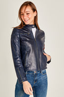 Stop Kadın Deri Ceket | Derimod Stop Kadın Deri Ceket | Derimod