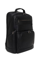 D-Pack Unisex Black Leather Backpack | Derimod D-Pack Unisex Black Leather Backpack | Derimod