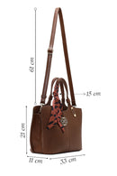 Woman Brown Long-Strap Accessory Shoulder Bag | Derimod Woman Brown Long-Strap Accessory Shoulder Bag | Derimod