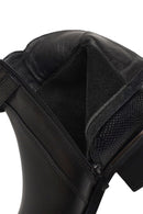 Woman Black Zip Closure Leather Boots | Derimod Woman Black Zip Closure Leather Boots | Derimod