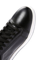 Men's Black Lace-up Leather Sneaker | Derimod Men's Black Lace-up Leather Sneaker | Derimod
