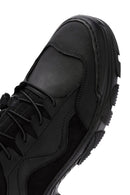 Erkek Siyah Bağcıklı Deri Sneaker | Derimod Erkek Siyah Bağcıklı Deri Sneaker | Derimod