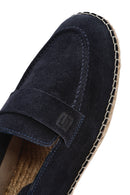Men's Navy Blue Suede Leather Espadrille | Derimod Men's Navy Blue Suede Leather Espadrille | Derimod