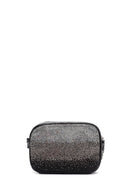 Women's Black Long Strap Stone Cross Bag | Derimod Women's Black Long Strap Stone Cross Bag | Derimod