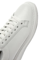 Erkek Beyaz Bağcıklı Deri Sneaker | Derimod Erkek Beyaz Bağcıklı Deri Sneaker | Derimod