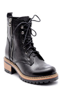 Women's Leather Zipper Detailed Boots | Derimod Women's Leather Zipper Detailed Boots | Derimod