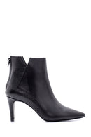 Women's Crocodile Detailed Leather Boots | Derimod Women's Crocodile Detailed Leather Boots | Derimod