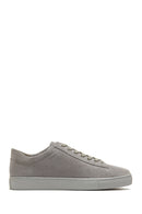 Erkek Gri Deri Süet Sneaker | Derimod Erkek Gri Deri Süet Sneaker | Derimod