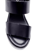 Women's Leather Wedge Heeled Sandals | Derimod Women's Leather Wedge Heeled Sandals | Derimod