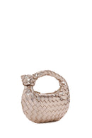 Women's Gold Knitted Shoulder Bag | Derimod Women's Gold Knitted Shoulder Bag | Derimod