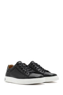 Erkek Siyah Bağcıklı Deri Sneaker | Derimod Erkek Siyah Bağcıklı Deri Sneaker | Derimod
