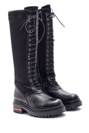 Women's Lace-up Leather Boots | Derimod Women's Lace-up Leather Boots | Derimod