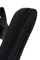 Woman Black Buckled Thick-Soled Leather Sandal | Derimod Woman Black Buckled Thick-Soled Leather Sandal | Derimod