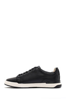 Erkek Siyah Bağcıklı Deri Sneaker | Derimod Erkek Siyah Bağcıklı Deri Sneaker | Derimod