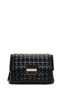 Women's Black Chain Strap Quilted Crossbody Bag | Derimod Women's Black Chain Strap Quilted Crossbody Bag | Derimod