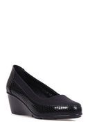 Crocodile Patterned Women's Wedge Heeled Shoes | Derimod Crocodile Patterned Women's Wedge Heeled Shoes | Derimod