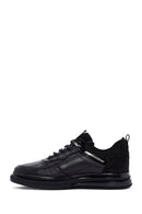 Men's Black Lace-up Leather Sneaker | Derimod Men's Black Lace-up Leather Sneaker | Derimod