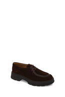 Woman Brown Lace-Up Thick-Soled Suede Casual Shoes | Derimod Woman Brown Lace-Up Thick-Soled Suede Casual Shoes | Derimod