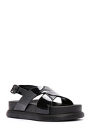 Women's Black Ankle Strap Thick Soled Jelly Sandals | Derimod Women's Black Ankle Strap Thick Soled Jelly Sandals | Derimod