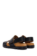 Camper Men's Black Brutus Leather Sandals | Derimod Camper Men's Black Brutus Leather Sandals | Derimod