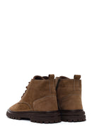 Male Beige Zip Closure Thick-Soled Nubuck Leather Boots | Derimod Male Beige Zip Closure Thick-Soled Nubuck Leather Boots | Derimod