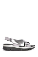 Women's Gray Comfort Sandals | Derimod Women's Gray Comfort Sandals | Derimod