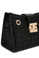 Women's Black Long Strap Printed Shoulder Bag | Derimod Women's Black Long Strap Printed Shoulder Bag | Derimod