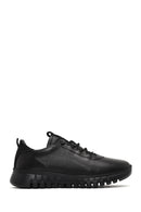 Kadın Siyah Bağcıklı Kalın Tabanlı Deri Sneaker | Derimod Kadın Siyah Bağcıklı Kalın Tabanlı Deri Sneaker | Derimod