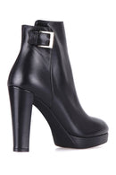Buckle High Heeled Women's Boots | Derimod Buckle High Heeled Women's Boots | Derimod