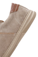 Men's Mink Lace-up Suede Leather Sneaker | Derimod Men's Mink Lace-up Suede Leather Sneaker | Derimod