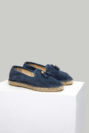 Püskül Detaylı Saks Mavi Kadın Deri Espadril | Derimod Püskül Detaylı Saks Mavi Kadın Deri Espadril | Derimod