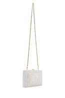 Women's White Long Strap Mini Clutch Bag | Derimod Women's White Long Strap Mini Clutch Bag | Derimod