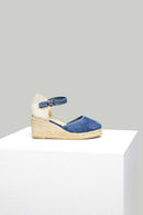 Lacivert Dolgu Topuk Kadın Espadril | Derimod Lacivert Dolgu Topuk Kadın Espadril | Derimod